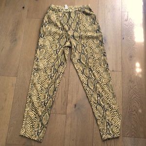 Alberto Makali Sport snakeskin high-waisted pants